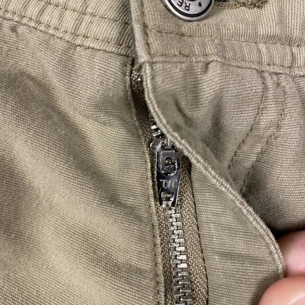 REI Cargo Shorts Brown Cotton Canvas Hiking‎ Outdoor Mens 34X10 Gorpcore - Picture 3 of 8